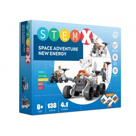 STEAM-конструктор 4 в 1 Космическое приключение StemX, работает на 3 видах энергии, 138 деталей TK0205 STEAM-конструктор 4 в 1 Космическое приключение StemX, работает на 3 видах энергии, 138 деталей TK0205