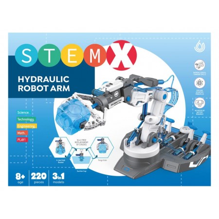 Конструктор STEM 3 в 1 Гидравлическая роботизированная рука, 220 деталей YYB0101