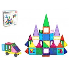 Магнитный конструктор Picasso Tiles Magnetic Tile Blocks with Car Base & Storage Bag, 61 деталь Магнитный конструктор Picasso Tiles Magnetic Tile Blocks with Car Base & Storage Bag, 61 деталь