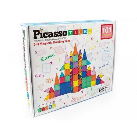 Магнитный конструктор PicassoTiles Magnetic Building Blocks, 101 деталь
