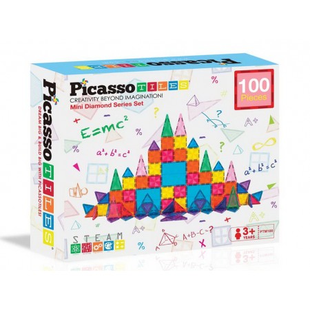 Магнитный конструктор PicassoTiles Mini Diamond Series Set, 100 деталей Магнитный конструктор PicassoTiles Mini Diamond Series Set, 100 деталей