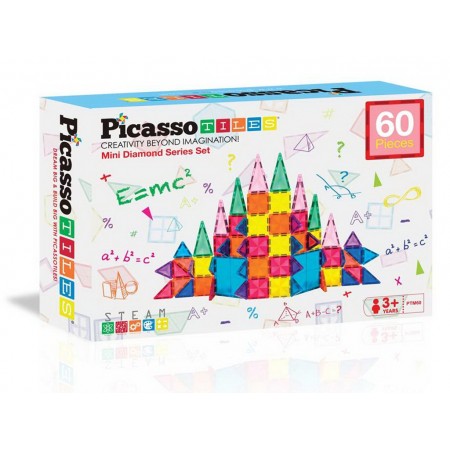 Магнитный конструктор PicassoTiles Mini Diamond Series Set, 60 деталей Магнитный конструктор PicassoTiles Mini Diamond Series Set, 60 деталей