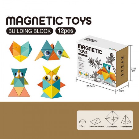 Магнитный конструктор BabyToys XC-D 8, 12 деталей
