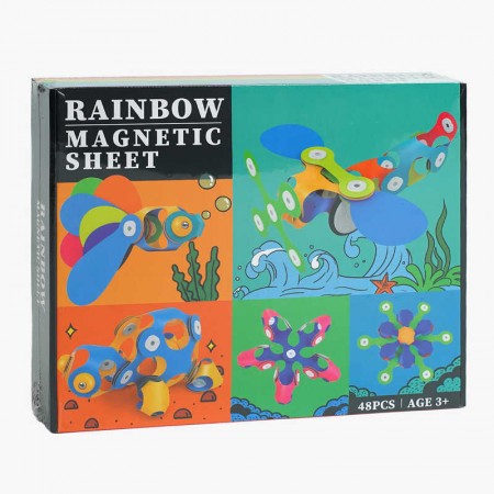 Магнитный конструктор BabyToys 48 деталей разноцветный