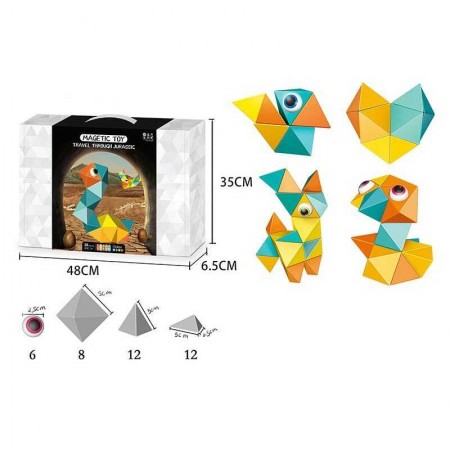 Магнитный конструктор BabyToys XC-D 5, 38 деталей для детей