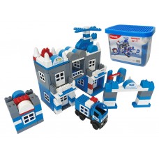 Конструктор блочный Полиция 231 деталь, в пластиковом боксе, Doloni Toys 013888/02