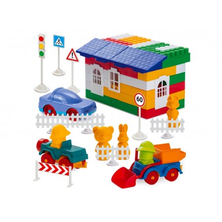 Конструктор Лидер №5 Colorplast 1-054 200 деталей Конструктор Лидер №5 Colorplast 1-054 200 деталей