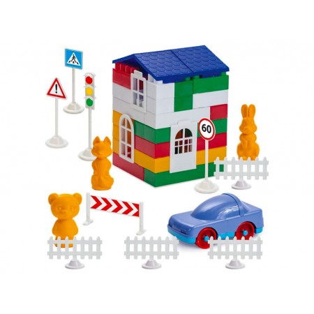 Конструктор Лидер №2 Colorplast 1-220 80 деталей Конструктор Лидер №2 Colorplast 1-220 80 деталей