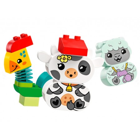 Первый конструктор для малышей Поезд животных LEGO DUPLO My First, 19 деталей 10412