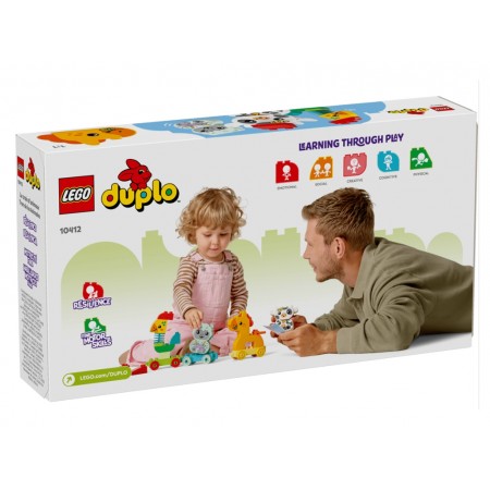 Первый конструктор для малышей Поезд животных LEGO DUPLO My First, 19 деталей 10412