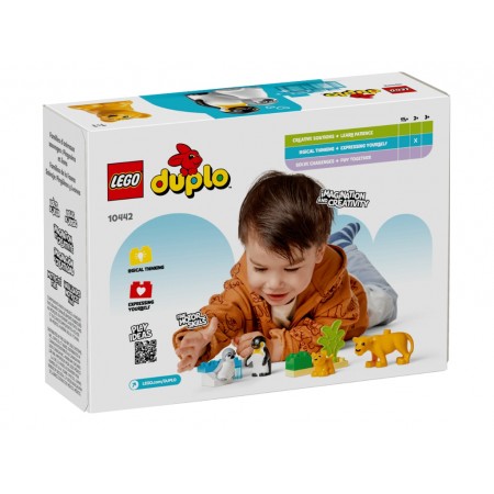 Конструктор LEGO DUPLO Town Семейства диких животных: Пингвины и львы, 10 деталей 10442 Конструктор LEGO DUPLO Town Семейства диких животных: Пингвины и львы, 10 деталей 10442