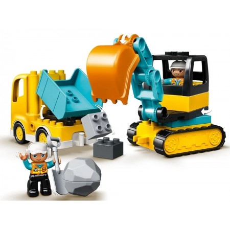 Конструктор LEGO DUPLO Вантажівка та гусеничний екскаватор 10931 Конструктор LEGO DUPLO Вантажівка та гусеничний екскаватор 10931