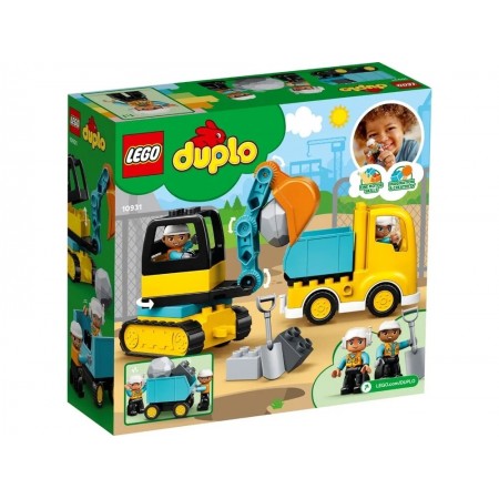 Конструктор LEGO DUPLO Вантажівка та гусеничний екскаватор 10931 Конструктор LEGO DUPLO Вантажівка та гусеничний екскаватор 10931