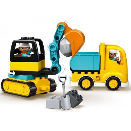 Конструктор LEGO DUPLO Вантажівка та гусеничний екскаватор 10931 Конструктор LEGO DUPLO Вантажівка та гусеничний екскаватор 10931