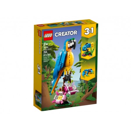 Конструктор 3 в1 LEGO Creator Екзотичний папуга, 253 деталей 31136