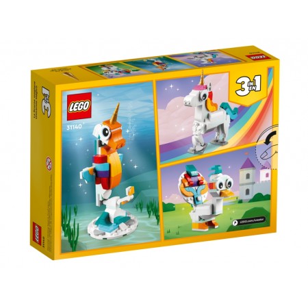 Конструктор LEGO Creator 3 в 1 Магический единорог, 145 деталей 31140