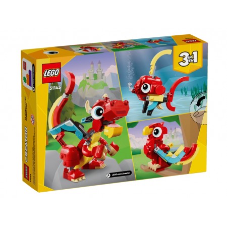 Конструктор LEGO Creator 3 в 1 Красный дракон, 149 деталей 31145