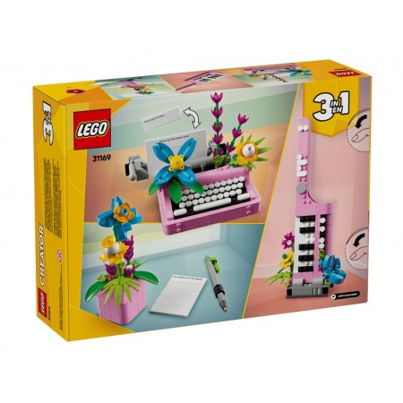 Конструктор LEGO Creator 3 в 1 Друкарська машинка з квітами, 363 деталі 31169 Конструктор LEGO Creator 3 в 1 Друкарська машинка з квітами, 363 деталі 31169