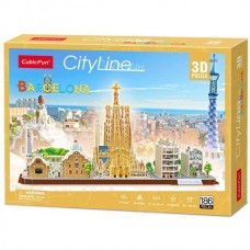 3D пазл CubicFun City Line Барселона MC256h 