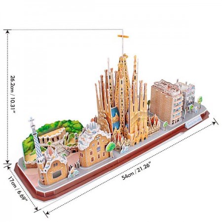 3D пазл CubicFun City Line Барселона MC256h 3D пазл CubicFun City Line Барселона MC256h