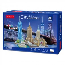 3D пазл CubicFun City Line Нью-Йорк MC255h 