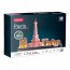 3D пазл CubicFun City Line с LED-подсветкой Париж L525h