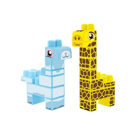 Baby Blocks конструктор Сафари – жирафа и лама Wader 41500