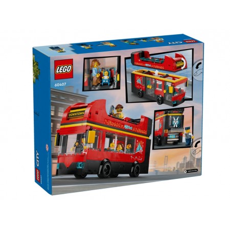 Конструктор LEGO City Красный двухэтажный экскурсионный автобус, 384 детали 60407