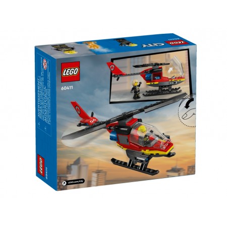 Конструктор LEGO City Пожарный спасательный вертолет, 85 деталей 60411 Конструктор LEGO City Пожарный спасательный вертолет, 85 деталей 60411