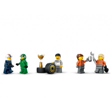 Конструктор LEGO City Вантажівка F1 з автомобілями RB20 та AMR24, 1086 деталей 60445