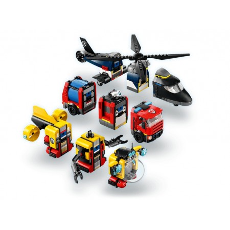 Конструктор LEGO City Ремикс вертолетов, пожарных машин и подлодок, 874 детали 60462