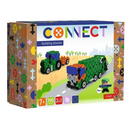 Конструктор 2в1 Trefl Connect Грузовой транспорт, 190 элементов 61975