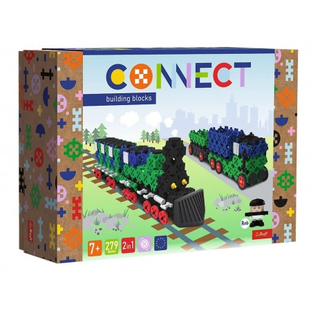 Конструктор 2в1 Trefl Connect Поезд, 279 элементов 61976 Конструктор 2в1 Trefl Connect Поезд, 279 элементов 61976