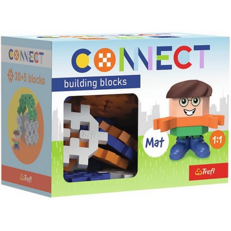 Конструктор Trefl Connect с игровой фигуркой Mat, 35 элементов 62005 Конструктор Trefl Connect с игровой фигуркой Mat, 35 элементов 62005