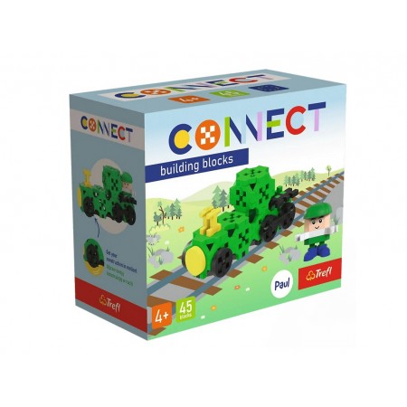 Конструктор Trefl Connect Локомотив с фигуркой Paul, 45 элементов 62044 Конструктор Trefl Connect Локомотив с фигуркой Paul, 45 элементов 62044