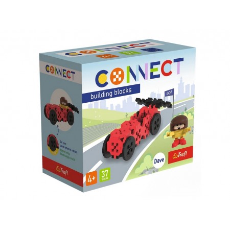 Конструктор Trefl Connect Гоночная машина с фигуркой Dave, 37 элементов 62045 Конструктор Trefl Connect Гоночная машина с фигуркой Dave, 37 элементов 62045