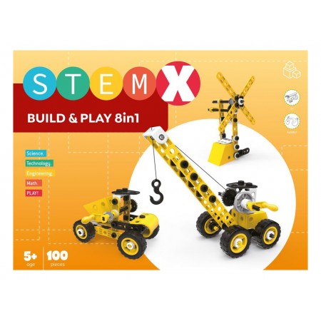 STEAM-конструктор на шурупах 8 в 1 Build & Play, 100 деталей 6873945