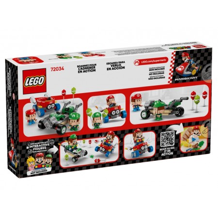 Конструктор LEGO Super Mario Марио Kart Baby Mario vs Baby Luigi, 321 деталь 72034 Конструктор LEGO Super Mario Марио Kart Baby Mario vs Baby Luigi, 321 деталь 72034