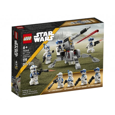 Конструктор LEGO Star Wars Бойовий загін бійців-клонів 501-го легіону, 119 деталей 75345 Конструктор LEGO Star Wars Бойовий загін бійців-клонів 501-го легіону, 119 деталей 75345
