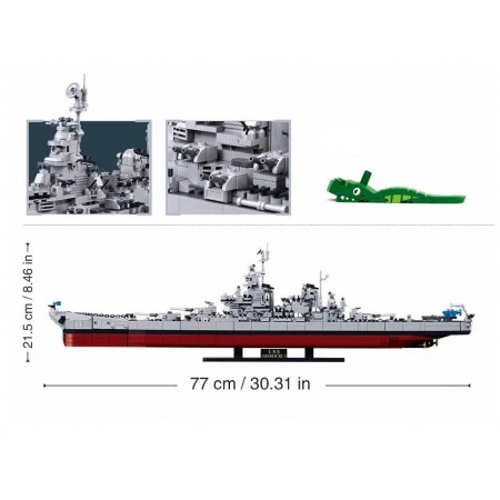 Конструктор блочный Военный корабль в масштабе 1:350, 1739 элементов M38-B1291 Конструктор блочный Военный корабль в масштабе 1:350, 1739 элементов M38-B1291