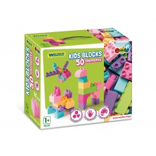 Kids Blocks конструктор розовый 50 деталей Wader 41297