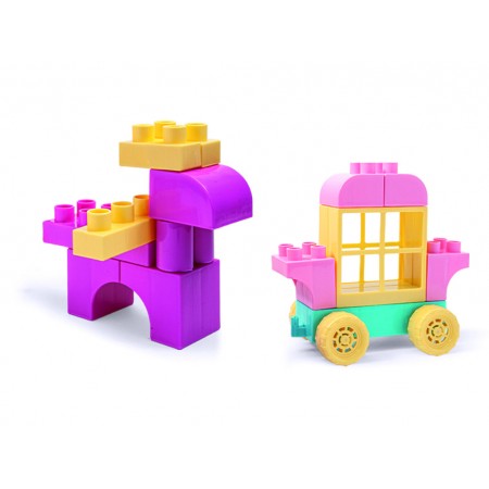 Kids Blocks конструктор розовый 50 деталей Wader 41297