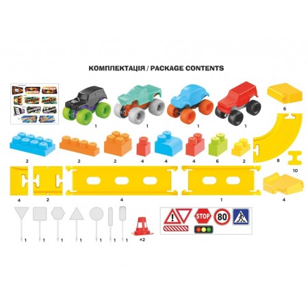 Конструктор Construction Set, 80 деталей, Технок 8461