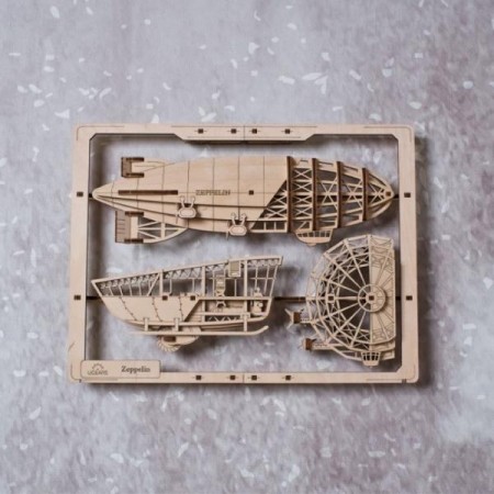 Дерев'яний механічний 3D конструктор Ugears Цепелін