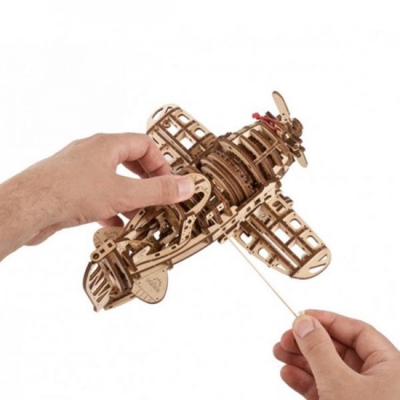 Дерев'яний механічний 3D конструктор Ugears Літак Скажений Шершень Дерев'яний механічний 3D конструктор Ugears Літак Скажений Шершень