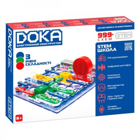 Электронный конструктор Doka Школа 999+ Схем D70708 Электронный конструктор Doka Школа 999+ Схем D70708
