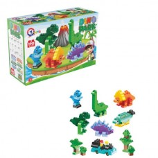 Игрушка "Конструктор ТехноК", арт.2222 37.4 х 25 х 13.7 см, Из 190 деталей, включая 17 уникальных видов, ваш ребенок сможет собрать 6 крутых динозавров, величественные деревья и даже машинку с отважными исследователями.