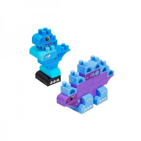 Игрушка "Конструктор ТехноК", арт.2222 37.4 х 25 х 13.7 см, Из 190 деталей, включая 17 уникальных видов, ваш ребенок сможет собрать 6 крутых динозавров, величественные деревья и даже машинку с отважными исследователями.