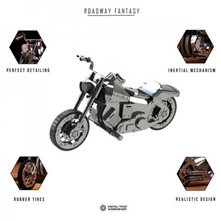 Колекційна модель-конструктор Metal Time Harley Davidson Roadway Fantasy Мотоцикл механічний MT012 Колекційна модель-конструктор Metal Time Harley Davidson Roadway Fantasy Мотоцикл механічний MT012