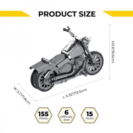 Колекційна модель-конструктор Metal Time Harley Davidson Roadway Fantasy Мотоцикл механічний MT012 Колекційна модель-конструктор Metal Time Harley Davidson Roadway Fantasy Мотоцикл механічний MT012